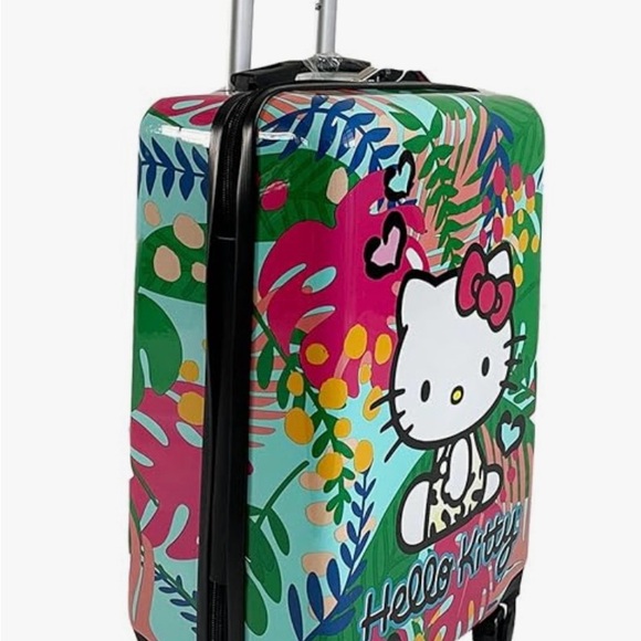 Hello Kitty Kids Jungle Tropical Suitcase - Green, Pink, White Animal Prink - Picture 4 of 9